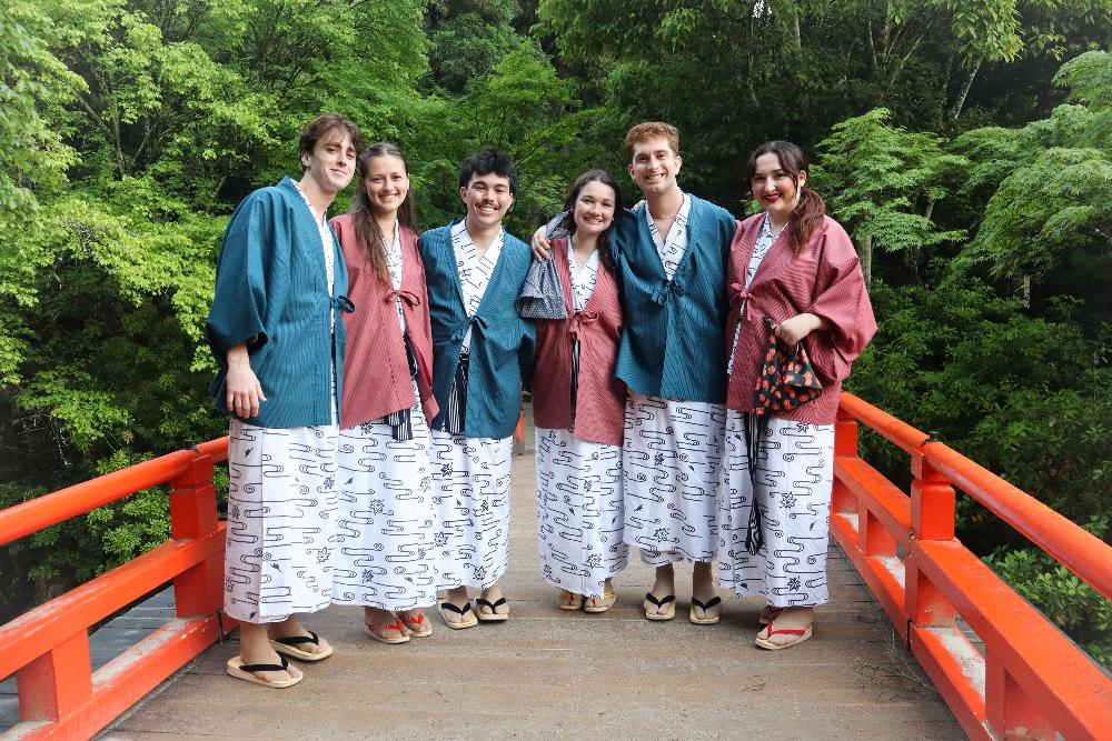 Japan - Students on Bridge